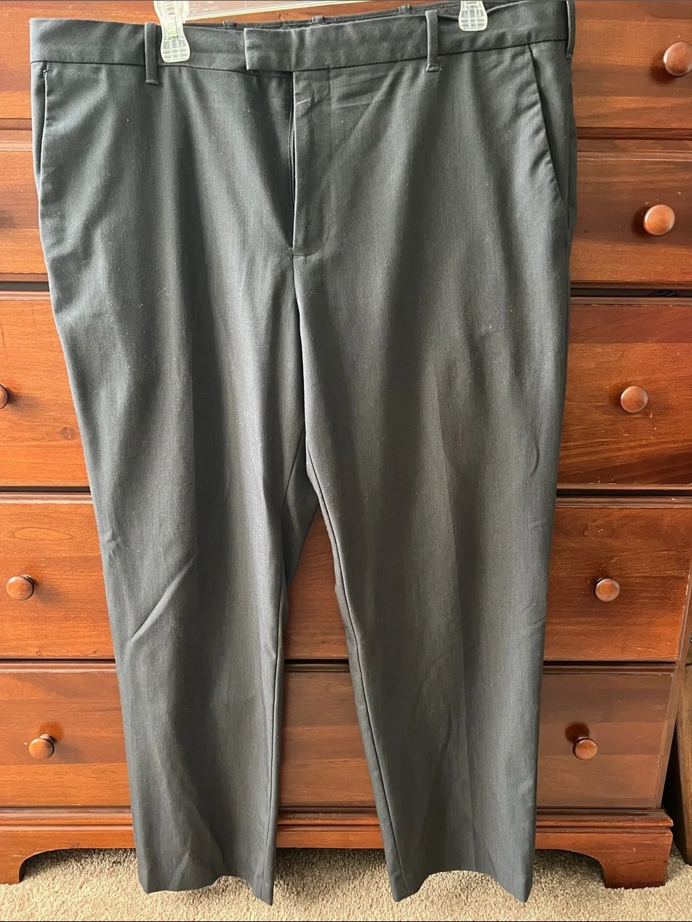 Van Heusen Black Men's Dress Pants - Tailored Straight